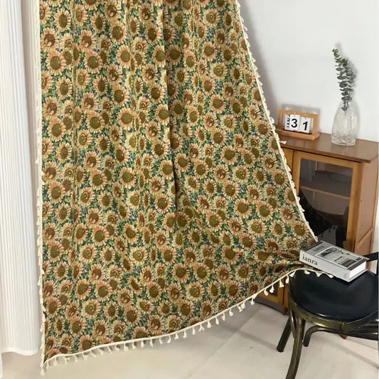 Tenda oscurante a forma di girasole in stile fattoria