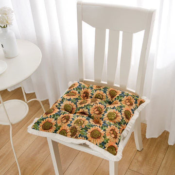 Cuscino decorativo da pavimento con nappa di girasole rurale