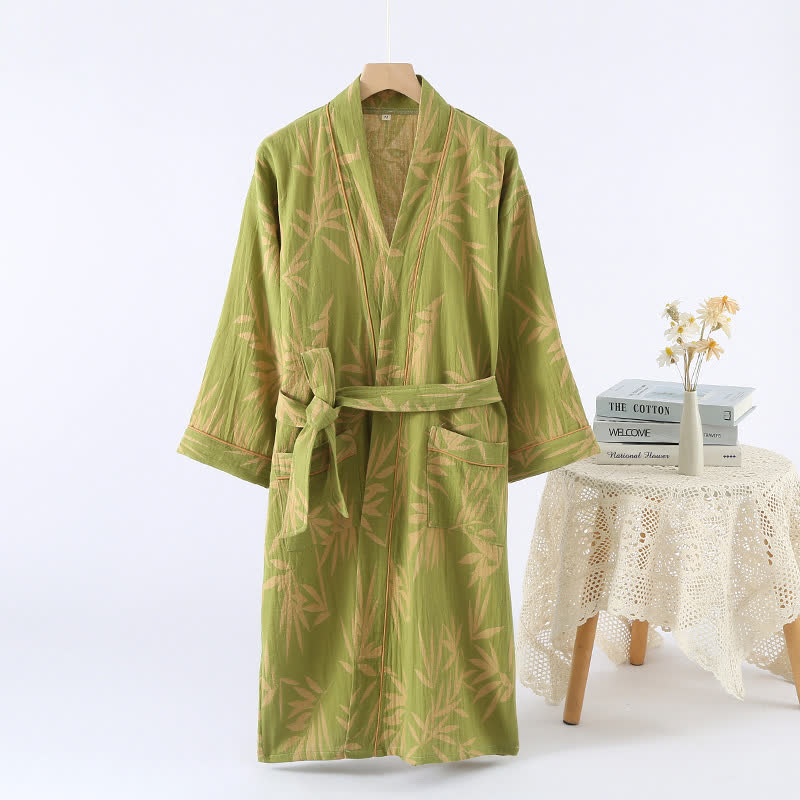 Accappatoio in cotone di bambù jacquard stile neutro