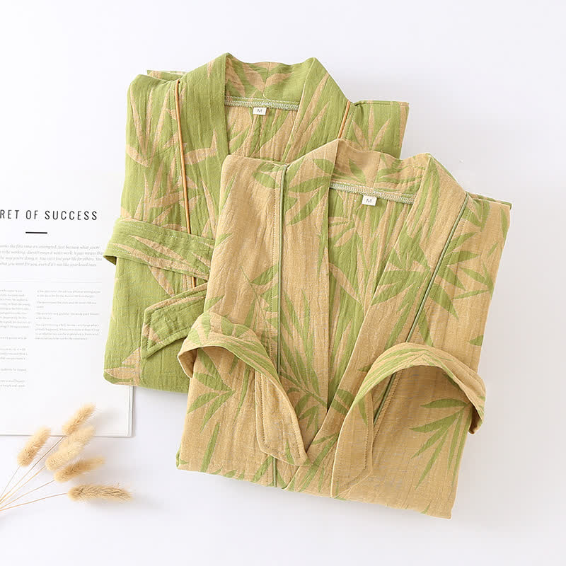 Accappatoio in cotone di bambù jacquard stile neutro