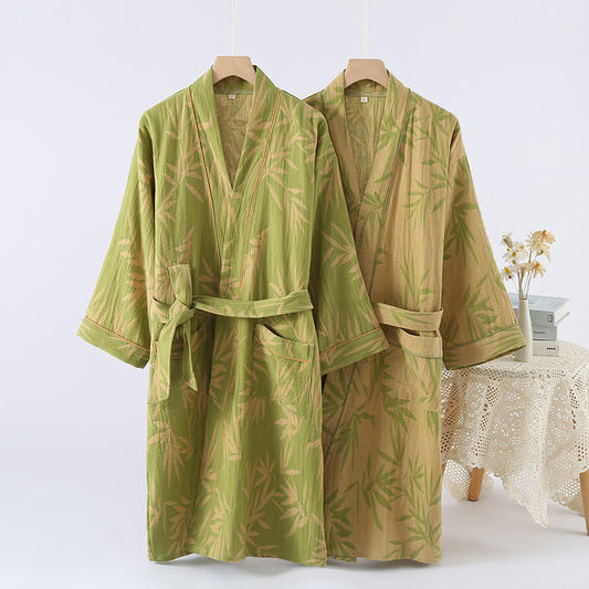 Accappatoio in cotone di bambù jacquard stile neutro