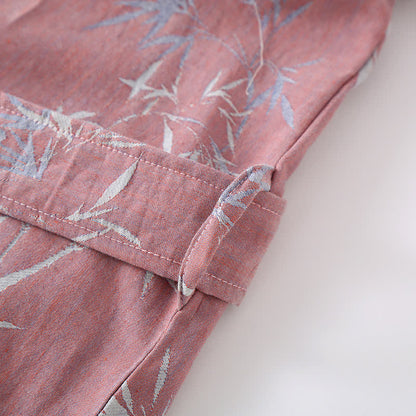 Accappatoio traspirante in cotone e bambù jacquard
