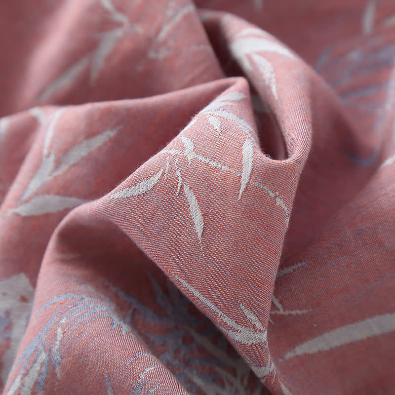 Accappatoio traspirante in cotone e bambù jacquard