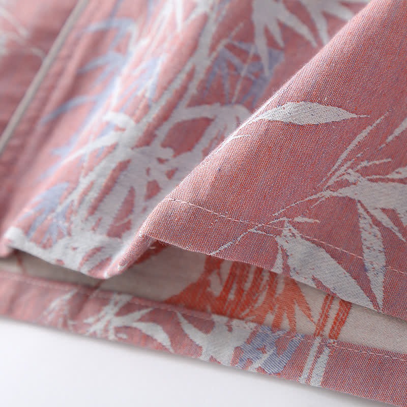 Accappatoio traspirante in cotone e bambù jacquard