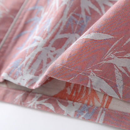 Accappatoio traspirante in cotone e bambù jacquard