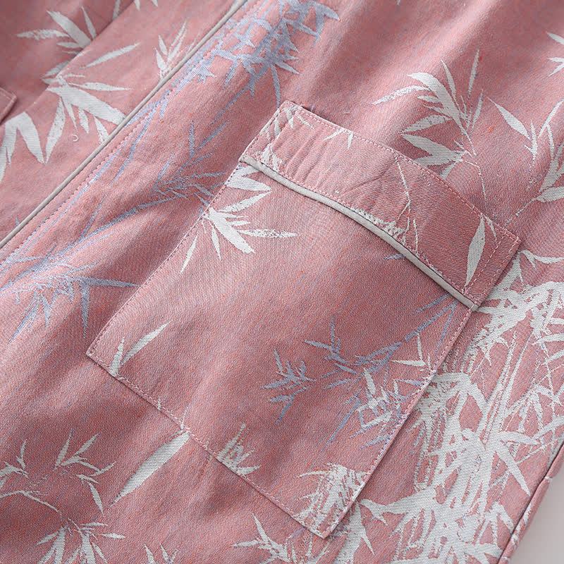 Accappatoio traspirante in cotone e bambù jacquard