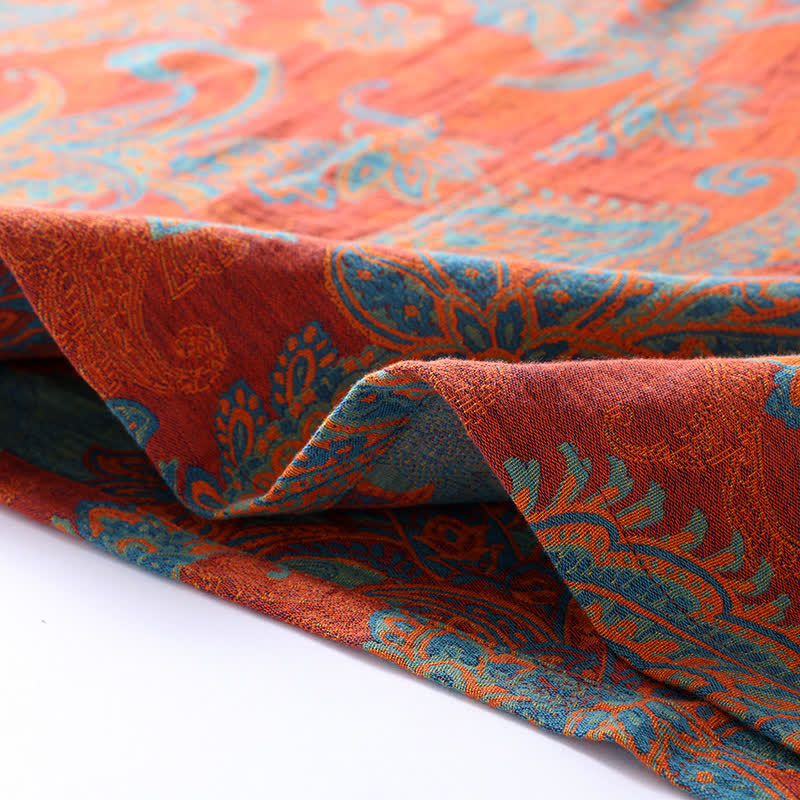 Accappatoio in garza di cotone jacquard retrò ad asciugatura rapida