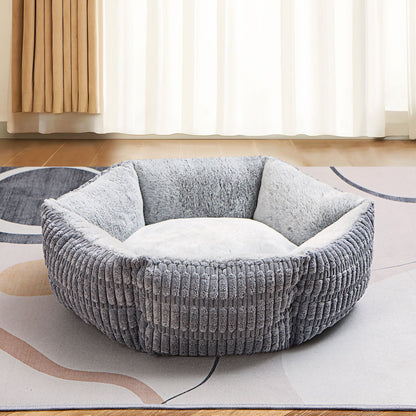 Letto per animali domestici in peluche esagonale ispessito