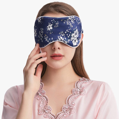 Maschera per dormire con motivo a bouquet di seta