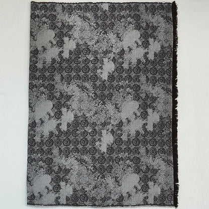 Coperta in cotone vintage con motivo a pizzo tinto in filo