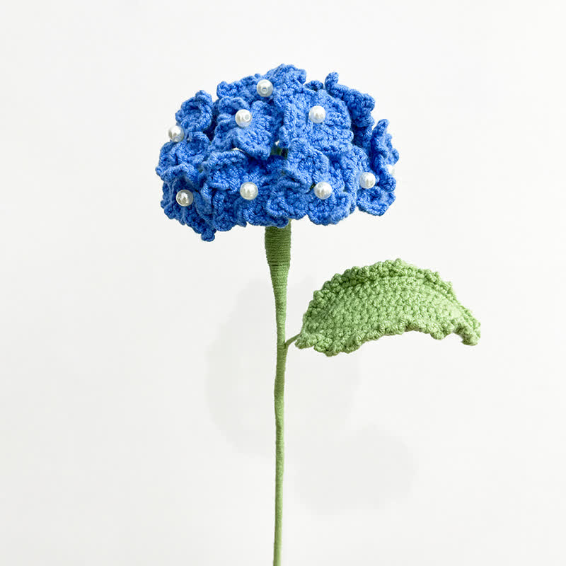Bouquet di ortensie all'uncinetto, decorazione per la casa