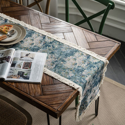 Runner da tavolo vintage in stile rurale jacquard