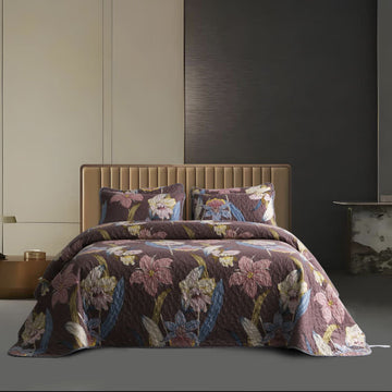 Set di biancheria da letto trapuntata traspirante Vintage Lily (3 pezzi)