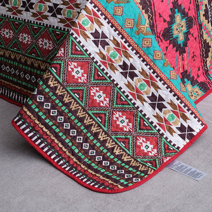 Set di biancheria da letto trapuntata traspirante con motivo geometrico bohémien (3 pezzi)