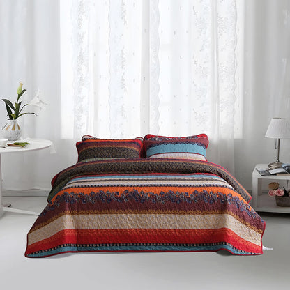 Set di biancheria da letto trapuntata morbida in stile bohémien (3 pezzi)