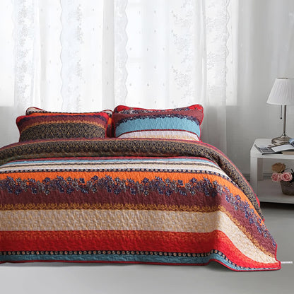 Set di biancheria da letto trapuntata morbida in stile bohémien (3 pezzi)