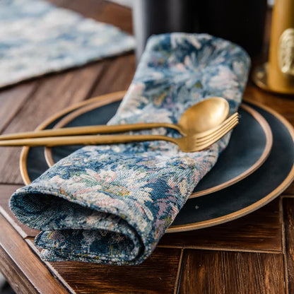 Set di tovagliette jacquard resistenti al calore con motivo floreale (4 pezzi)