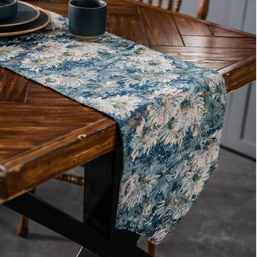 Runner da tavolo vintage in stile rurale jacquard