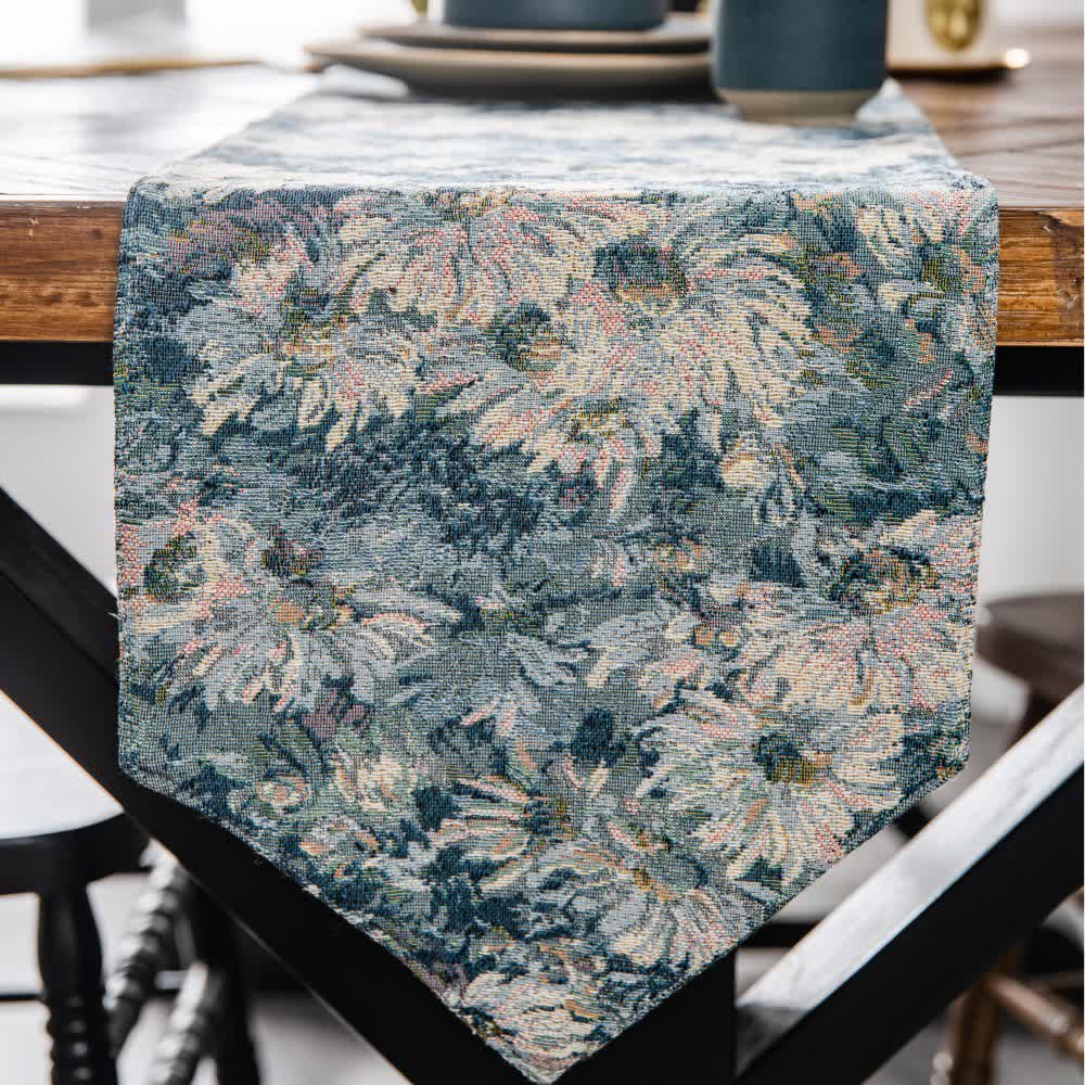 Runner da tavolo vintage in stile rurale jacquard