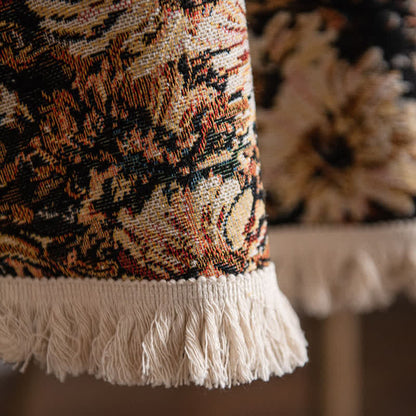 Tovaglia rotonda in stile dipinto a olio con nappa jacquard