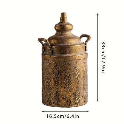 Vaso per fiori in ferro creativo in stile palazzo retrò