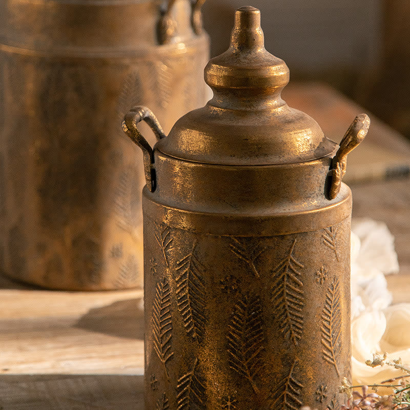 Vaso per fiori in ferro creativo in stile palazzo retrò