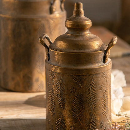 Vaso per fiori in ferro creativo in stile palazzo retrò
