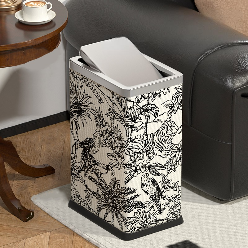 Cestino rettangolare Forest con coperchio basculante