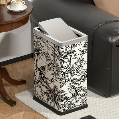 Cestino rettangolare Forest con coperchio basculante
