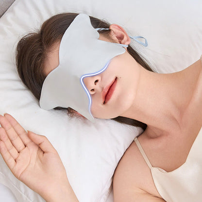 Maschera per gli occhi in seta bifacciale a forma di farfalla