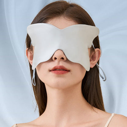 Maschera per gli occhi in seta bifacciale a forma di farfalla