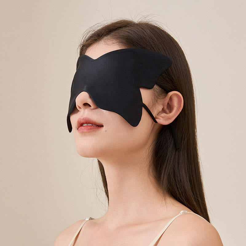 Maschera per gli occhi in seta bifacciale a forma di farfalla