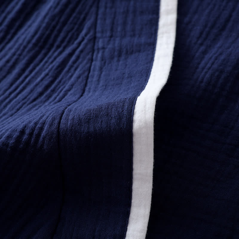 Pigiama in garza di cotone stile kimono neutro