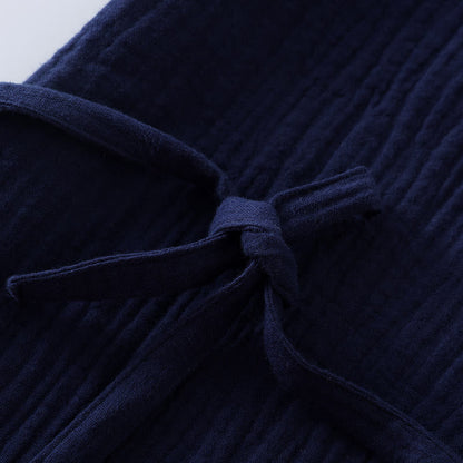 Pigiama in garza di cotone stile kimono neutro