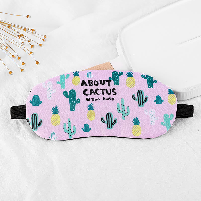 Maschera per gli occhi oscurante a forma di cactus dei cartoni animati creativi