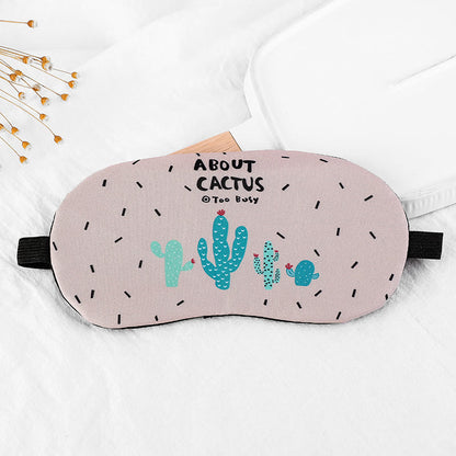Maschera per gli occhi oscurante a forma di cactus dei cartoni animati creativi