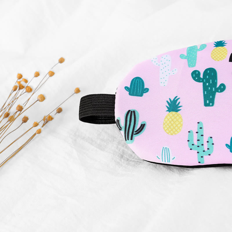 Maschera per gli occhi oscurante a forma di cactus dei cartoni animati creativi