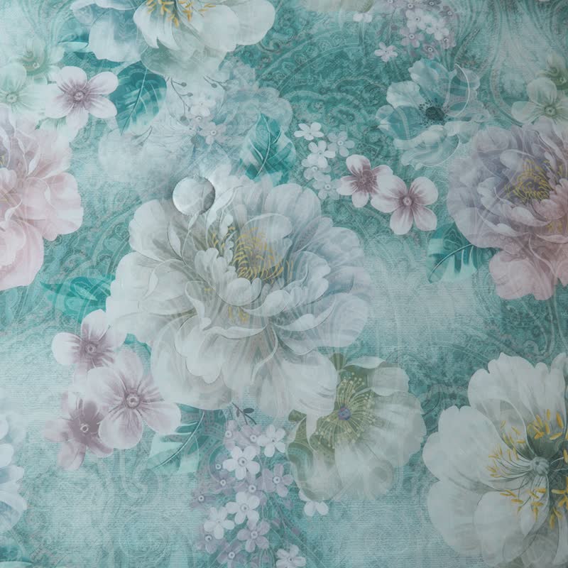 Elegante trapunta traspirante e rinfrescante a fiori