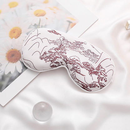 Maschera per dormire in seta imitazione stampa paesaggio