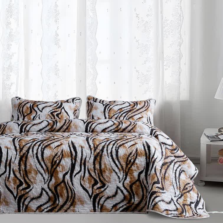 Set di biancheria da letto trapuntata vintage, traspirante e morbida (3 pezzi)