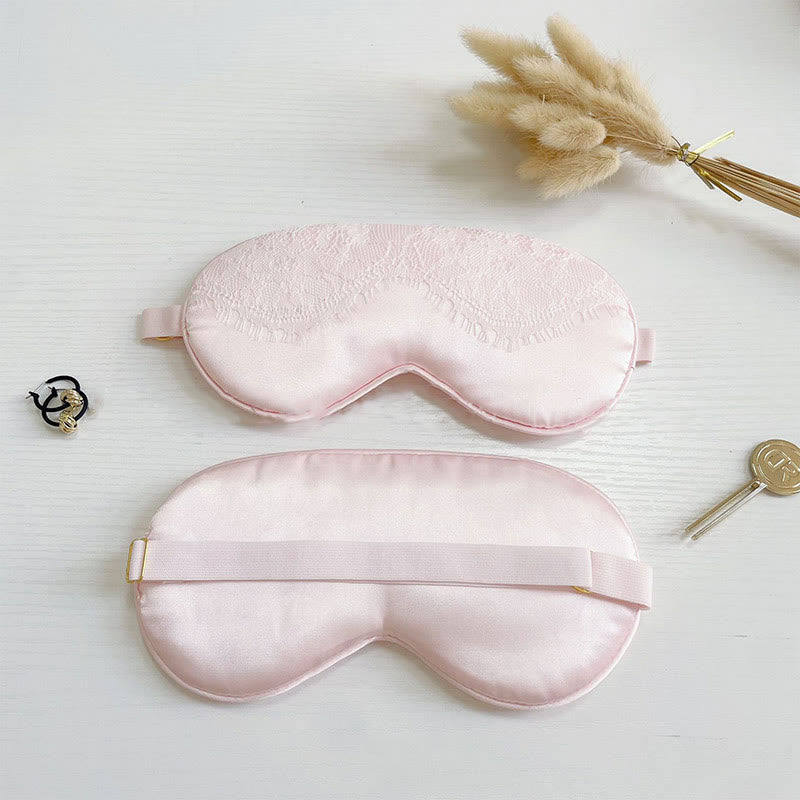 Maschera per dormire in seta imitazione pizzo sexy