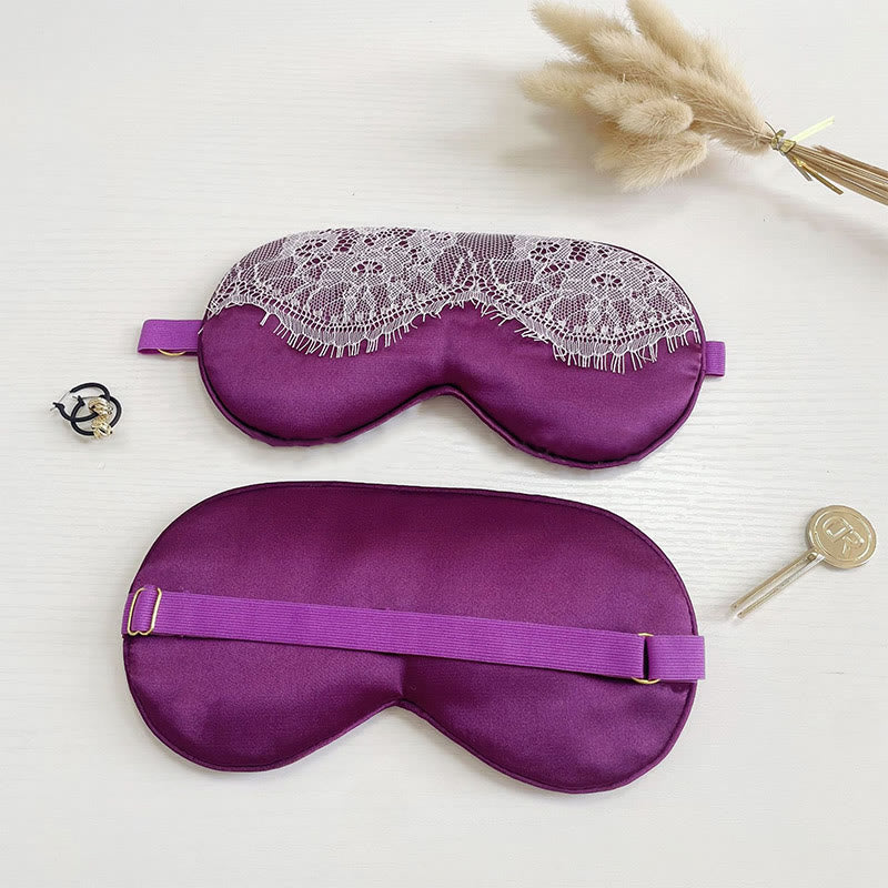Maschera per dormire in seta imitazione pizzo sexy