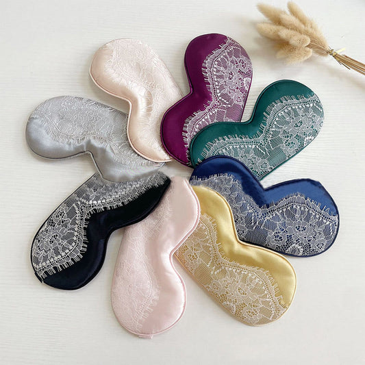 Maschera per dormire in seta imitazione pizzo sexy