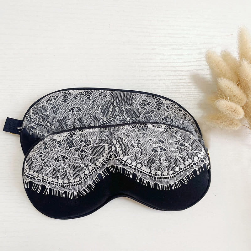 Maschera per dormire in seta imitazione pizzo sexy