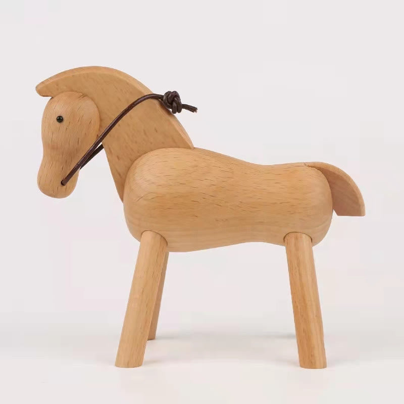 Ornamento creativo per la casa a forma di cavallo in legno