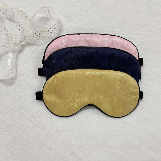 Maschera per dormire con motivo Paisley in seta simulata