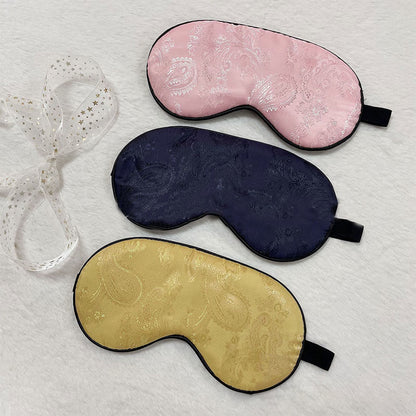 Maschera per dormire con motivo Paisley in seta simulata