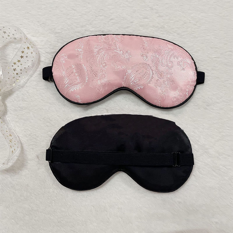 Maschera per dormire con motivo Paisley in seta simulata