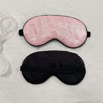 Maschera per dormire con motivo Paisley in seta simulata