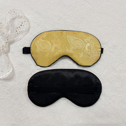 Maschera per dormire con motivo Paisley in seta simulata